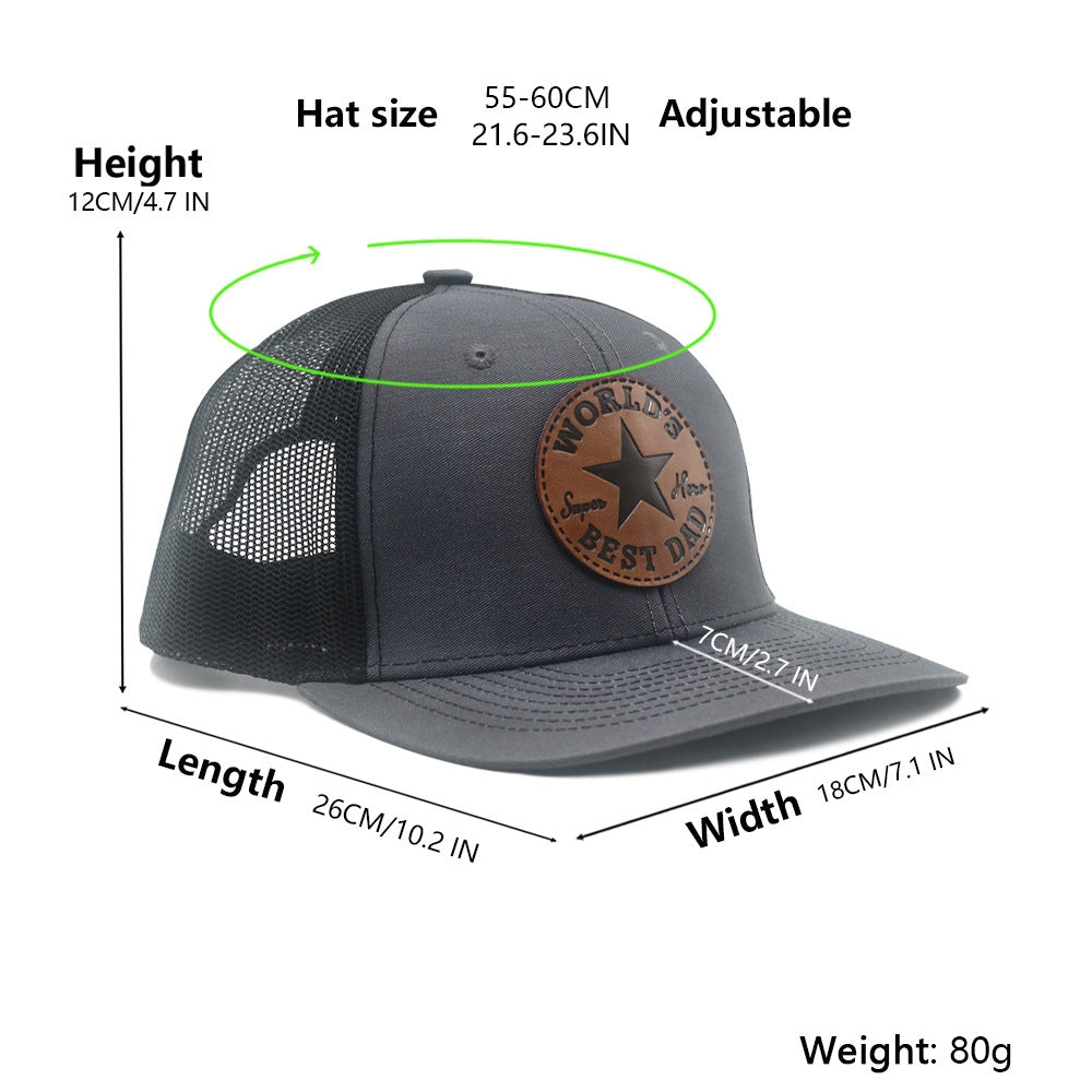 Custom Pet Photo Trucker Hat, Personalized Leather Patch Hat, Dog Owner Gift, Personalized Dog Mom & Cat Dad Cap, New Dog Memorial Gift