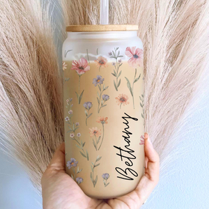 Personalized Wildflower Floral Tumbler, Custom Glass Coffee Cup, Bridesmaid Proposal Gift, Gifts for Her, Mother's Day Gift, Graduation Gift 20280f7e-73ff-4d7b-9510-b524fc8882bd-3.png