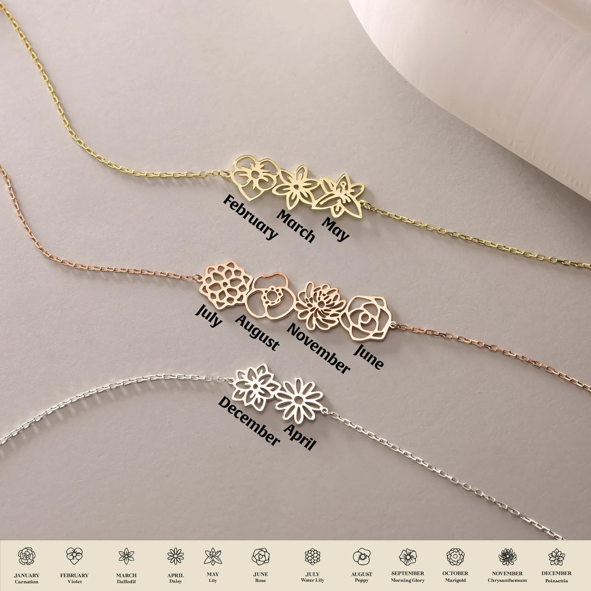 Dainty Birth flower Necklace , 14K Gold Birth Flower Bouquet Necklace, Personalized Gift, Birth flower Family Gift, Mothers Day Gifts, Couple Gifts 203ac225-d76d-43ae-92ee-9be1e91b5b75-s-ssaas-1-.webp
