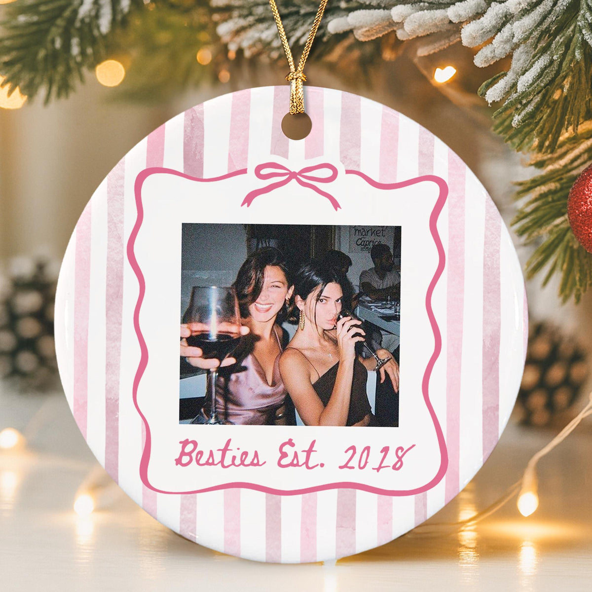 Personalized Photo Ornament, Friend Gift, Striped Friendship Keepsake 205d17ce-0462-4d39-b07d-0eafdc851ce1-10.jpg