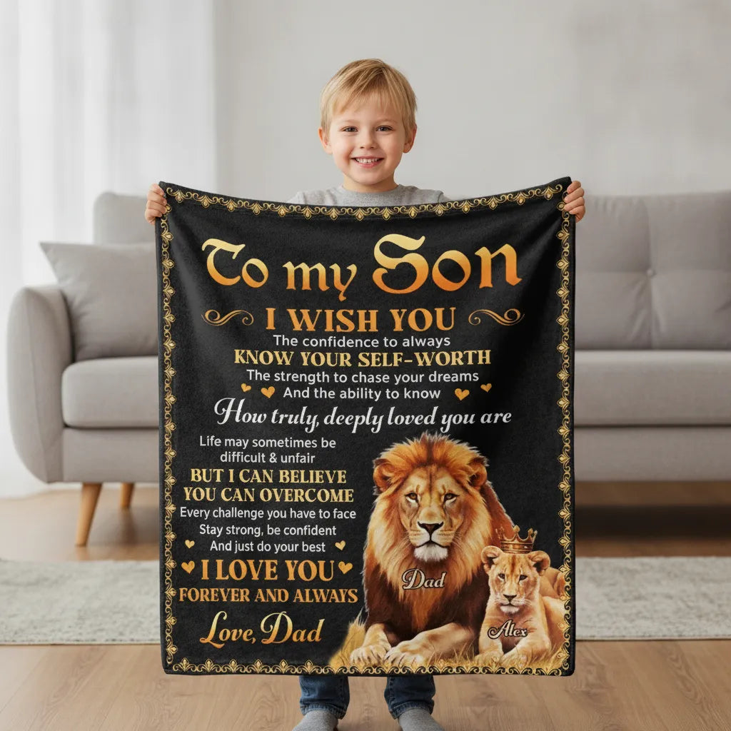 Just Do Your Best - Personalized Fleece Blanket