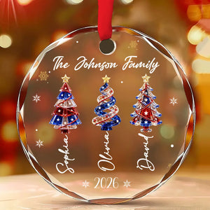 Personalized Family Christmas Glass Ornament, Custom Name Patriotic Christmas Tree Keepsake, Red White and Blue Family Ornament 2026, Gift for Family Members 2087c23f-5d27-48e5-a28a-2315b1662b1e-3.webp
