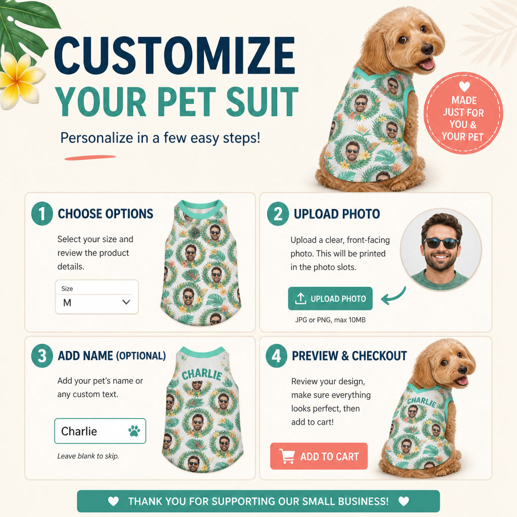 Custom Face Tropical Pet Tank – Photo AOP - Personalized 3D V-neck Sleeveless Pet Suit 2097751b-63dd-490a-9467-41502a9ccfc7.jpg