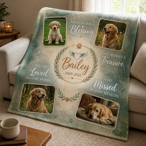 Pet Memorial Photo Collage Blanket — Your Life Was a Blessing - Personalized Blanket 20a44f30-ceb0-4892-b287-ac95023fd0dc.jpg