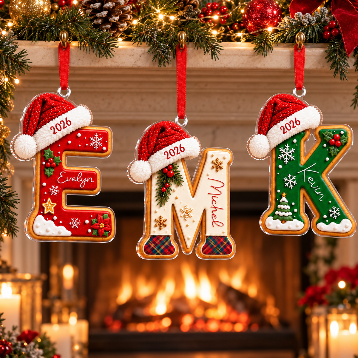 Personalized Gingerbread Letter Kid Name Christmas Ornament, Custom Initials Alphabet Flat Acrylic 20a68ab7-0f18-43cb-94b6-909a40388204-banner-2.png