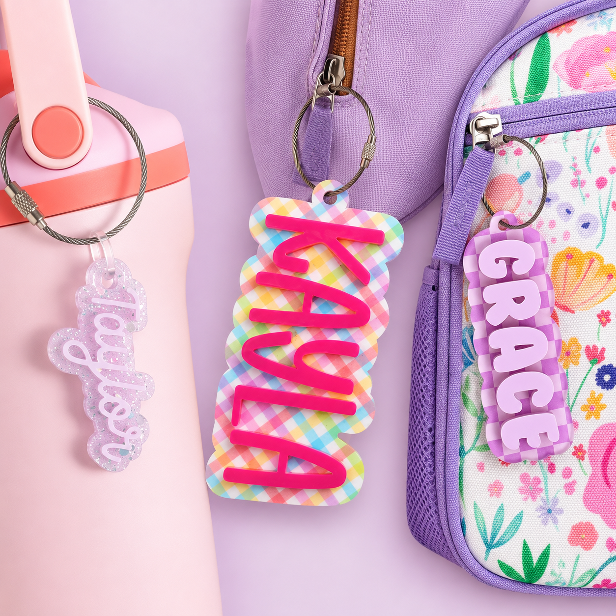 Name Keychain, Backpack Name Tags, Diaper Bag Tag, Personalized Name Plate, Custom Acrylic Key Chain, School Bag Name Tag, Bog Bag Tag 20b55319-d935-4f44-ac77-3a1b506a9677-347c4900-1d7a-4101-9f62-628d273d1ccd.png