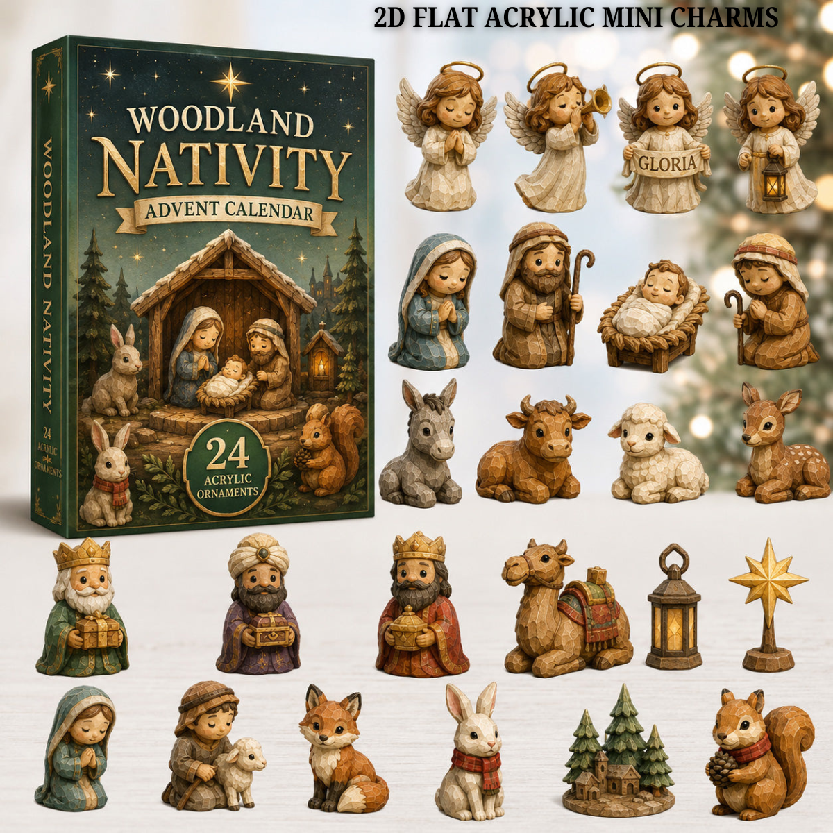 Woodland Nativity Advent Calendar 2026 - 24-Day Festive Countdown, Acrylic Charms Blind Box - Gift For Family & Friends 20ba1fba-ff89-4498-ad0e-df4fe3355aae-WOODLAND-TEXT.png