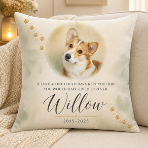 Pet Memorial Pillow — If Love Alone — Photo, Name & Years - Personalized Pillow 20c839b9-3e48-4ee2-a9b4-50c1d3e56423.png