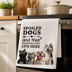 Spoiled Dogs Household Staff Kitchen Towel – Custom Pet Portraits - Personalized Kitchen Towel 20d203d9-31f8-4b44-98aa-3979282b3fdd.jpg