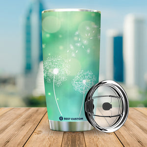 Gift For Bonus Daughter Tumbler, Dandelion To My Bonus Daughter Never Forget How Much I Love You 21.5.jpg