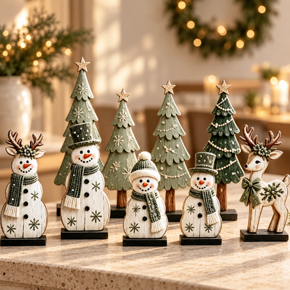 Rustic Wooden Christmas Tiered Tray Decor, Xmas Tree & Reindeer Signs, Winter Holiday Decorations for Mantel & Shelf 21070ef7-18be-466b-8318-97aac401e370-Scandinavian-Christmas-tabletop-collection-3.png