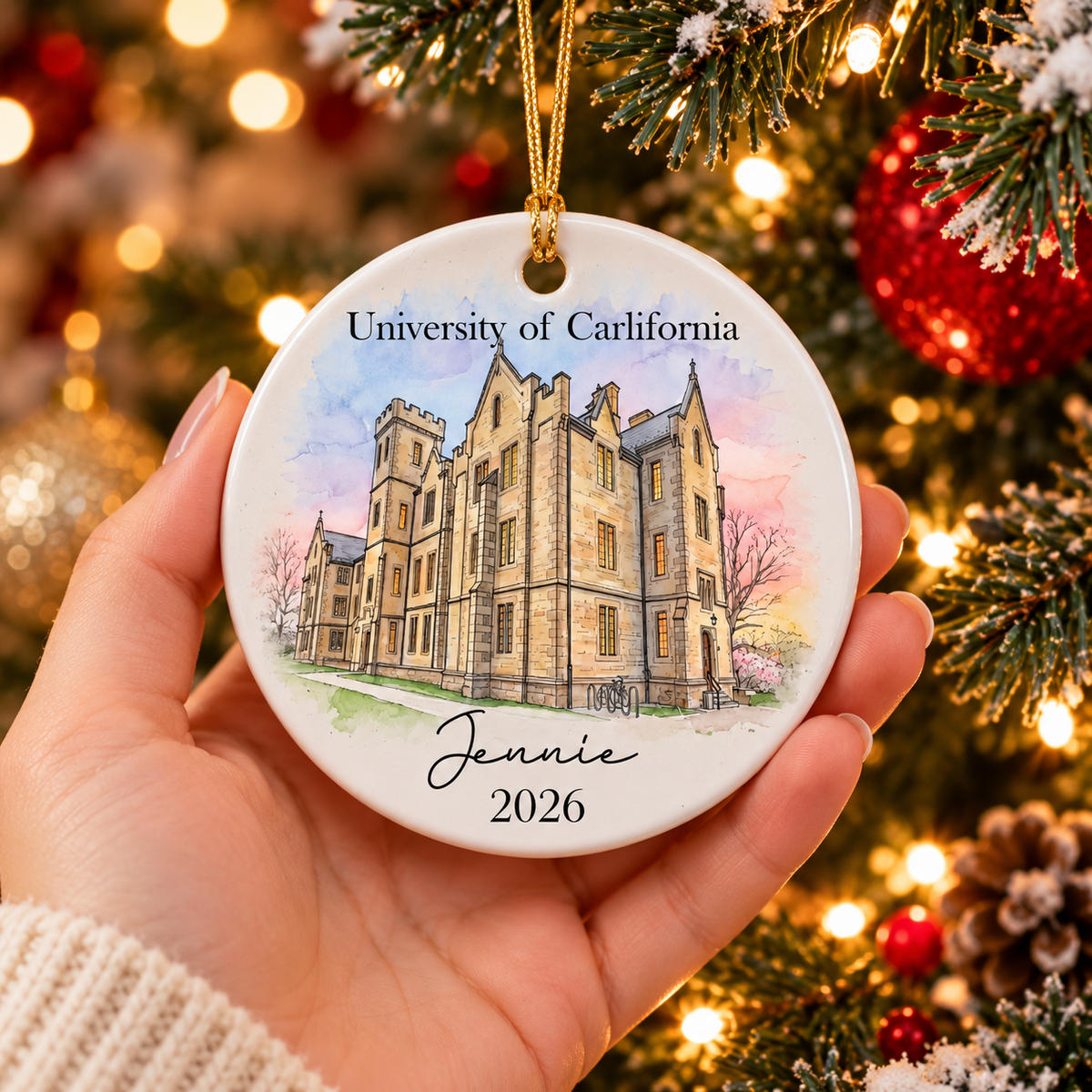 Custom College Photo Keepsake Graduation Gift - Personalized Ceramic Ornament 211a1dcc-db54-40a4-94d5-f1b0069f11a7-banner-5-.png