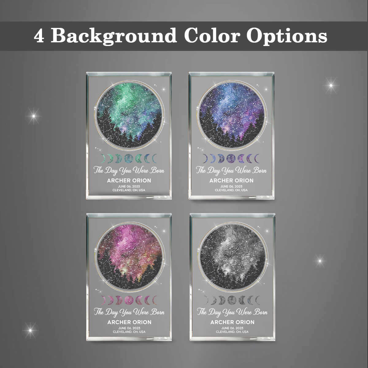 The Day You Were Born Custom Star Map Acrylic Plaque, Star Map Birthday Gift, Personalized Constellation Map Acrylic