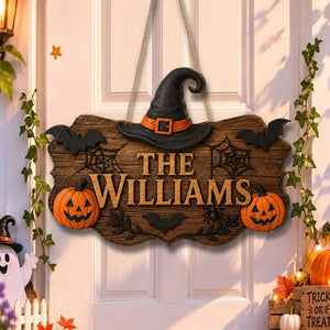 Personalized Halloween Door Sign, Custom Family Name Pumpkin Plaque, Haunted House Welcome Sign 21258f72-adce-425e-b259-84c1d667cdb6-fgrere-2-.webp