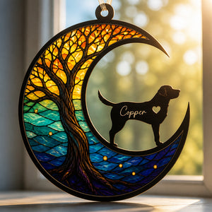 Crescent Moon Dog Stained-Glass Suncatcher – Personalized Pet Name - Personalized Suncatcher Stained Glass 214dd0b3-307a-4578-a4ab-6080cba6d770.jpg