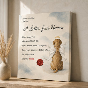 Letter From Heaven Pet Memorial Canvas – Personalized From/To - Personalized Canvas 2168a6e4-0df9-4f36-8b10-e9b1577e07c9.jpg