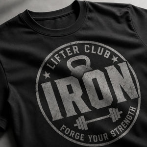 IRON Lifter Club Crest Tee - T-Shirt - All over printed 21781860-06b3-47c9-b27e-e0f80acc34d7.jpg