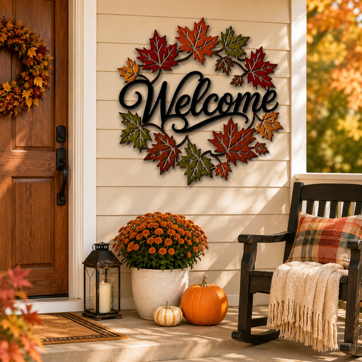 Fall Welcome Metal Sign, Autumn Maple Leaf Wall Decor, Seasonal Front Porch Accent, Rustic Entryway Art, Warm Harvest Housewarming Gift 218643c1-6abc-492c-b21f-682184209917-02a0f07a-2860-47ba-a883-3b2dae851bee.png