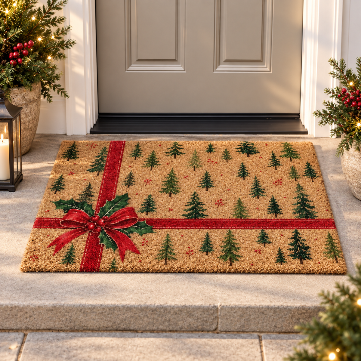 Christmas Doormat, Pine Tree Welcome Mat with Red Bow, Holiday Front Porch Rug, Coir Xmas Door Mat Gift 218a5c33-d441-4317-a6e8-1a009b746870-4ffc69de-d007-4c8e-aa37-aa4159379aa5.png