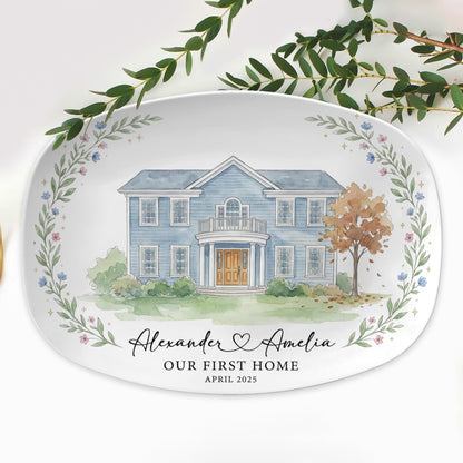 Personalized House Portrait Platter: Custom Home Watercolor, New Home Gift 219ce794-fdb2-4877-96d3-6f5663ef68e0-4.jpg