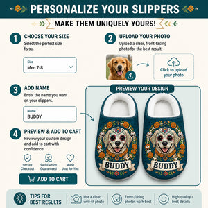 Custom Calavera Dog Fleece Slippers – Pet Name - Personalized Fleece Slipper 219f9f75-be57-4712-9af5-6e5dd26e60b5.jpg