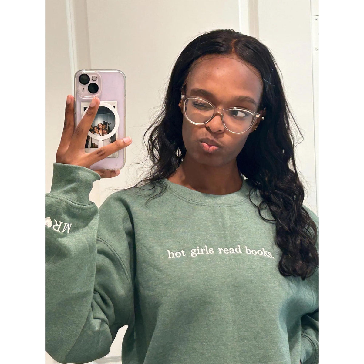 Embroidered Hot Girls Read Books Sweatshirt, Reading Lover Crewneck, Bookish Shirt, Book Lover Gift, Gift for Her, Personalized Gift