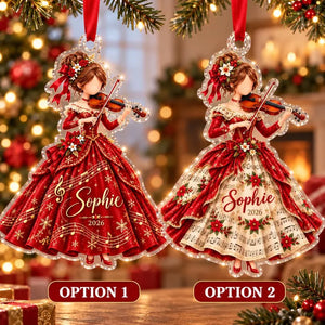 Personalized Violin Player Christmas Acrylic Ornament: Custom Name Red Dress Musician Keepsake 21b48446-2a4b-422f-89ba-58a5cda1cddc-hj.webp