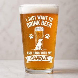 Drink Beer And Hang With My Dog - Personalized Beer Glass - Personalized Beer Glass 21bb286f-0f68-4856-88db-3e60b4fb13da.jpg