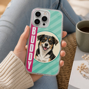 Custom Pet Portrait Phone Case with Name – Stripe Ribbon Edition - Personalized Phonecase 21c70e2a-7936-4c2a-a4f5-33f8dd978b73.jpg