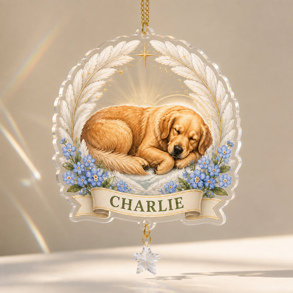 Angel Halo Pet Memorial Fridge Magnet – Photo-to-Art with Pet Name - Personalized 1 Layered Suncatcher with Charm 21ca0f8b-8d37-4061-8eeb-1bb4bd74f981.jpg