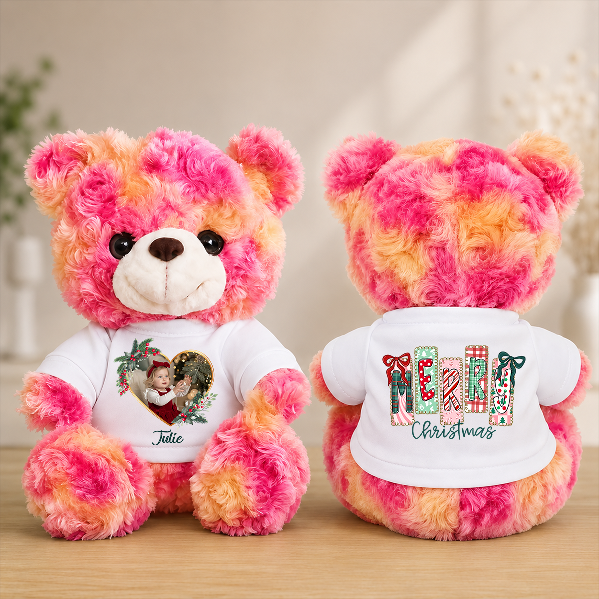 Merry Christmas - Teddy Bear With Personalized Photo Shirt 21d304e5-51e1-4743-a7c7-c6462dc7ef8d-7.png