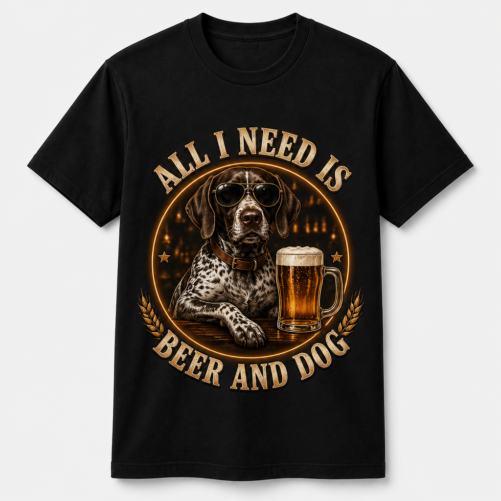 All I Need Is Beer And Dog – Custom Pet Photo Tee - Personalized T-shirt 21d707ff-759f-4c07-9b2c-15411d2c974a.png