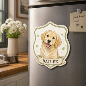 Custom Pet Watercolor Name Magnet - Personalized Custom Shape Fridge Magnet 21f23555-88e0-42c5-a22c-8bd53e05e30e.jpg