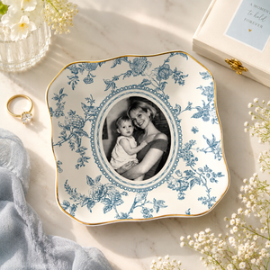 Mother of the Bride Gift, Toile De Jouy Trinket Tray, Custom Mother Photo Ring Dish, Mother of the Bride Wedding Day Gift from Daughter 220774fb-e28d-4e2d-936b-07876fe54fa9-1.png
