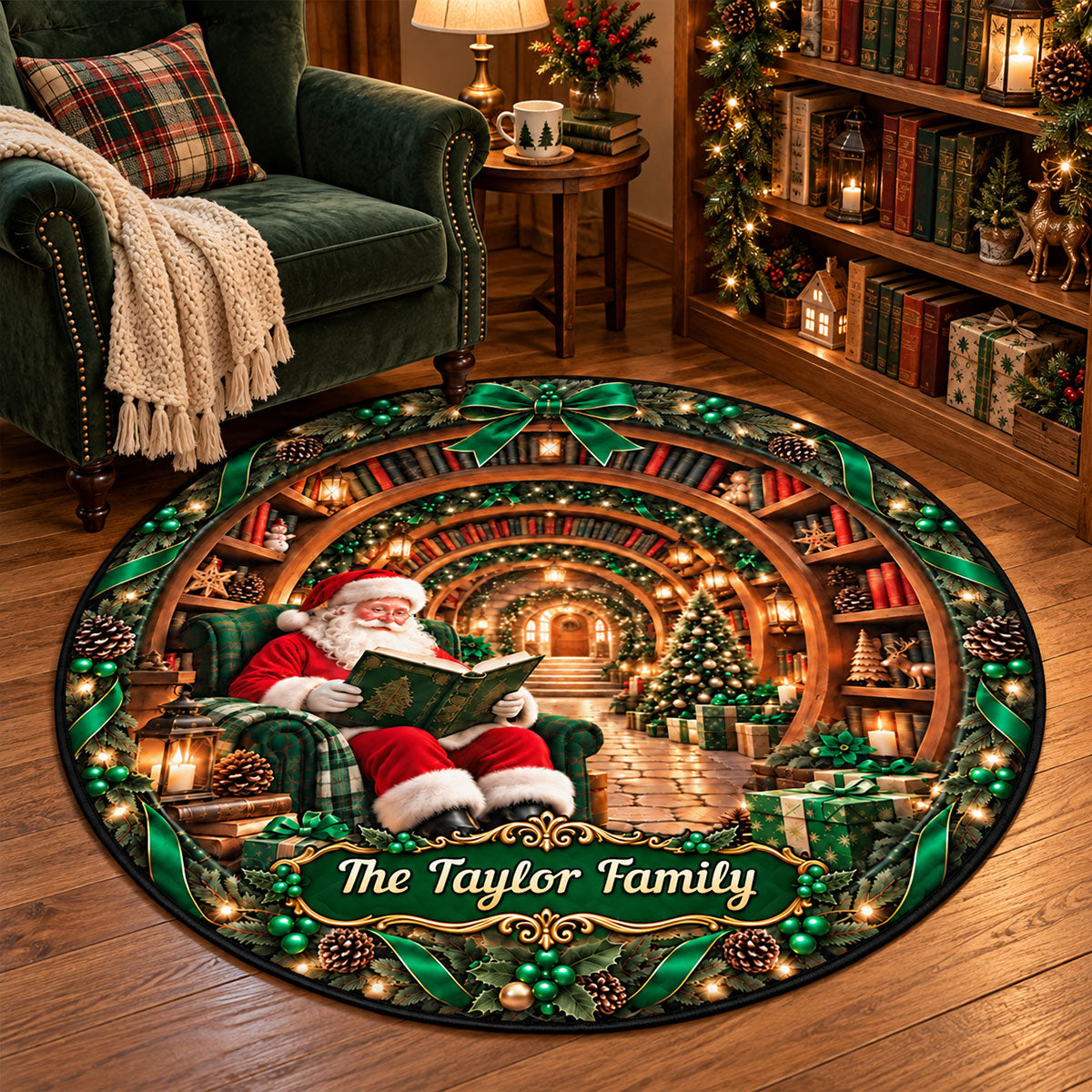 Holiday Magic Awaits Book Lovers 3D Illusion Quilted Rug - Personalized Quilted Mat 223bff98-12a1-4552-a30b-eec1fbdbd381-2.jpg