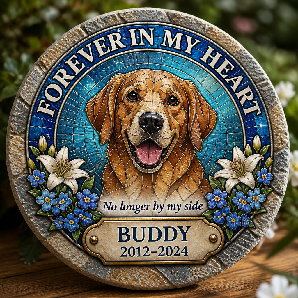 Pet Memorial Stone – Stained-Glass Style Portrait, Name & Years - Personalized Memorial Stone 22611e70-891c-4e81-ba2e-74f1dd7dbf2d.jpg