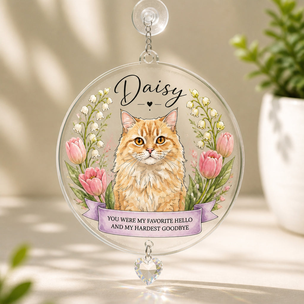 Custom Pet Memorial Ceramic Book Vase – Watercolor Portrait & Name - Personalized 1 Layered Suncatcher with Charm 226c7093-b5d0-4c68-85df-5376dca40288.jpg