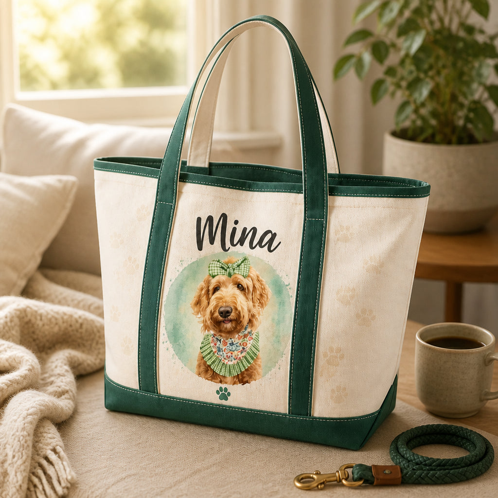 Custom Pet Portrait Tote – Watercolor Badge with Name - Personalized AOP Tote 22765772-63b2-4cb4-a637-05ac1d3e11c7.jpg