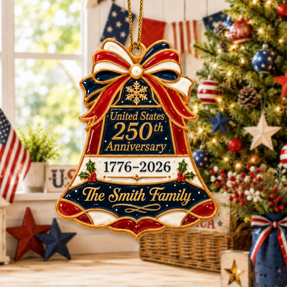 Personalized US 250th Anniversary Bell Ornament - Real 3D Raised Ornament 227cef83-53c1-4d93-86e2-a8d307ca9472-4-1-.jpg
