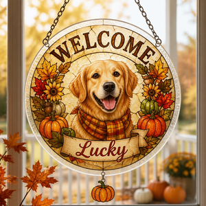 Autumn Welcome Pet Portrait Garden Flag - Personalized 1 Layered Suncatcher with Charm 227ec5f3-d914-42a8-98b5-5a1dc3f3d470.png