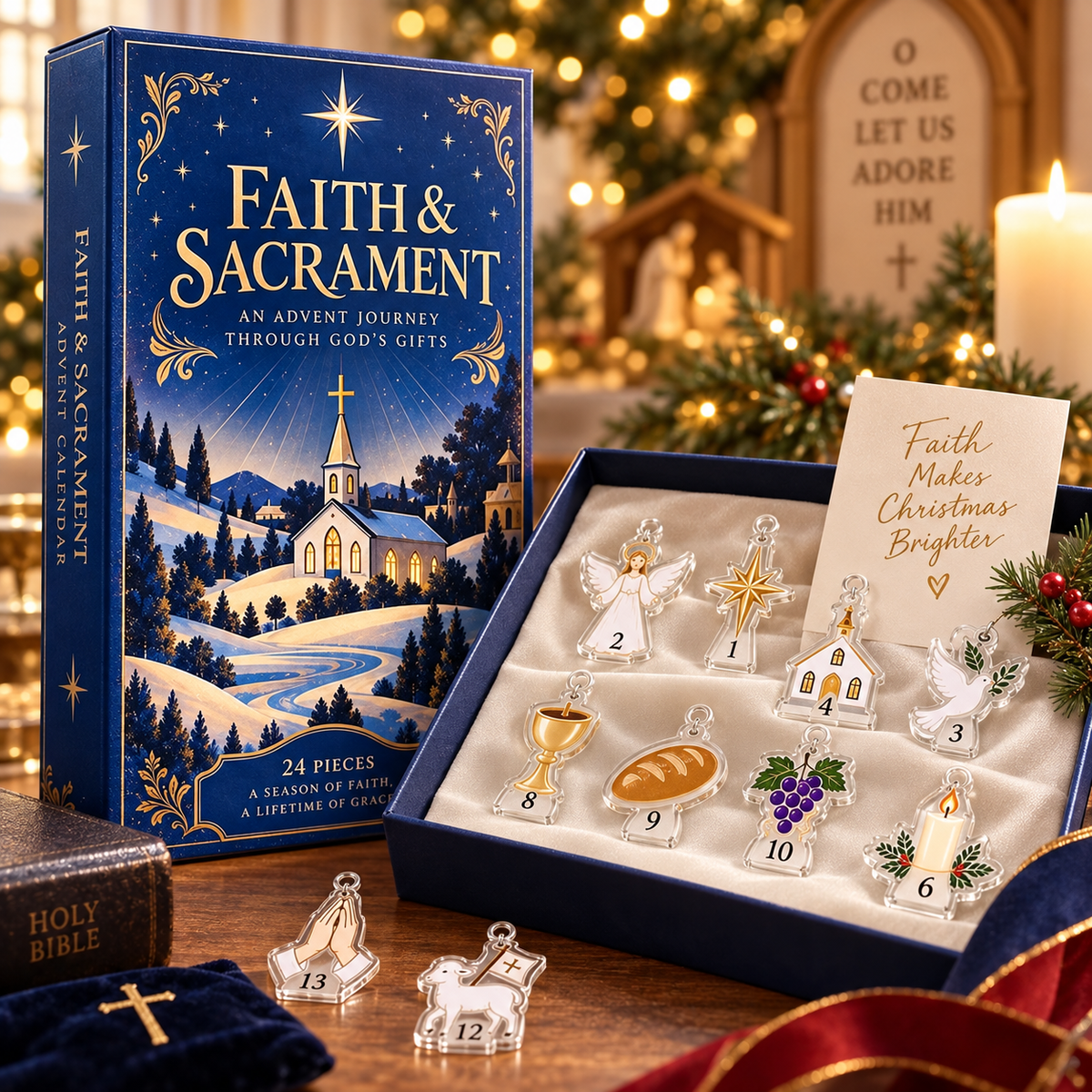 Christian Faith Advent Calendar, 24 Acrylic Hanging Tokens, Sacrament Gift, Religious Christmas Countdown, Church Decor 2299c2d1-d191-4760-aa35-fd96ca8dbaa7-99d9bd30-2507-404f-8eec-c6e32af257e6.png