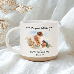Custom Dad Mug Watercolor Portrait Coffee Cup, Fathers Day Gift From Wife & Daughter, First Father's Day, Dad Birthday, Mug Gift for Dad