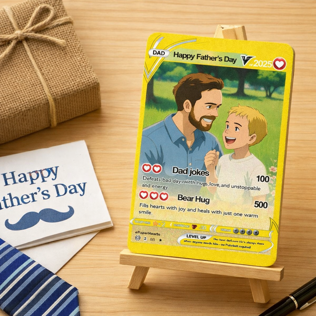 Father's Day Poke Card Custom Poke Card Gift For dad Father's Day Gift Custom Poke Present