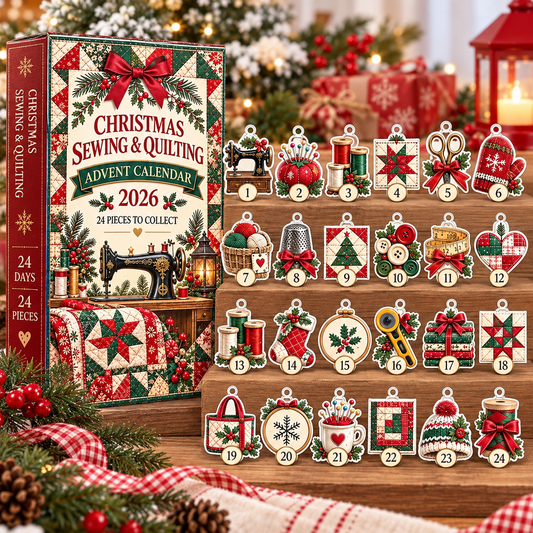 Christmas Sewing and Quilting Advent Calendar 2026, 24 Acrylic Ornament Countdown, Quilter Gift 22ba6b1f-2c90-484e-aec8-8042a52014fc-24dab41d-89c0-4905-8613-97c398b292d0.png