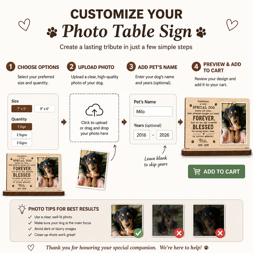Personalized Dog Memorial Photo Table Sign – "Sometimes a very special dog..." - Personalized Wooden Photo Table Sign 22c682b7-5eea-4b33-8f69-5bbff3b4e6b0.jpg