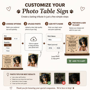 Personalized Dog Memorial Photo Table Sign – "Sometimes a very special dog..." - Personalized Wooden Photo Table Sign 22c682b7-5eea-4b33-8f69-5bbff3b4e6b0.jpg
