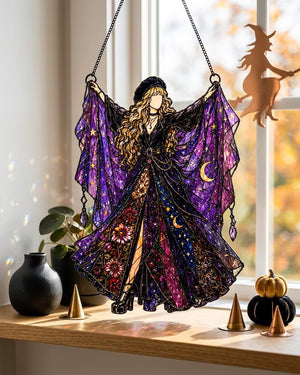 Personalized Celestial Witch Acrylic Suncatcher, Mystical Moon Goddess Window Hanging, Purple Boho Witch Ornament 22c79631-78fe-4e90-8b8e-6cf568f75d29-zsfg.jpg