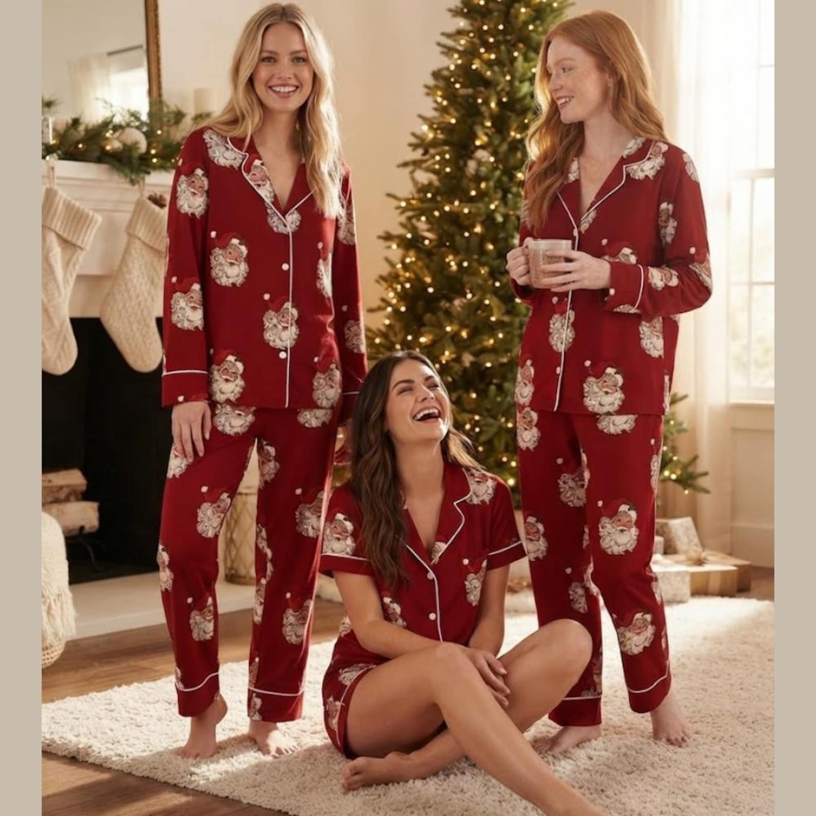 Vintage Santa Christmas Pajamas Matching Family Pajama Set Red Holiday Sleepwear Retro Santa Claus Matching Pjs Christmas Eve Loungewear 22c9c894-5d91-48c1-a0ec-3e39e2b276f2-il_1588xN.8354167984_ha5h.jpg