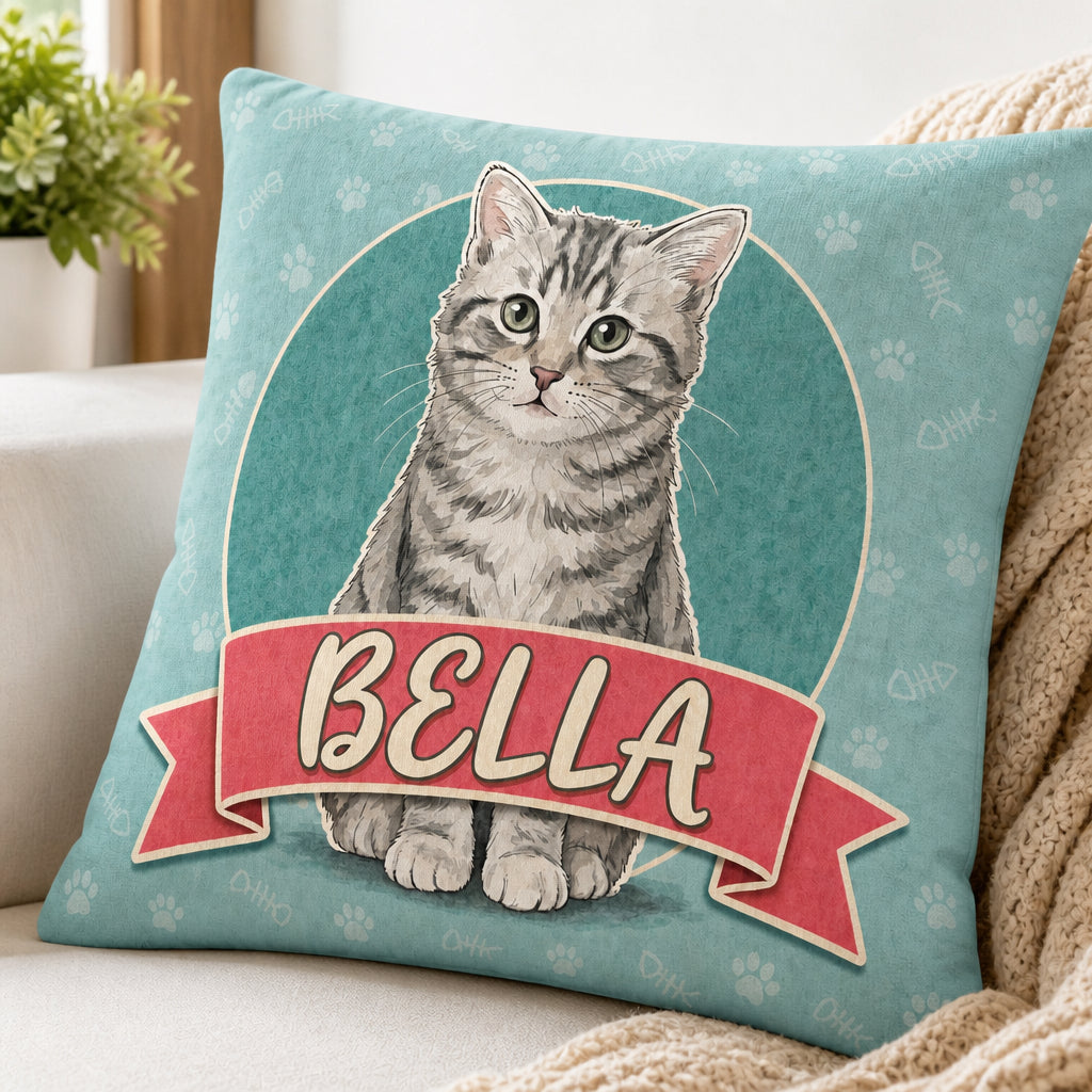Custom Pet Portrait Pillow with Name Banner & Paw-Print Pattern - Personalized Pillow 22f22aa0-97ae-4620-a2e9-54071fdde6de.jpg