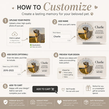 Pet Memorial Acrylic Plaque – Paw Prints On Our Hearts (Photo, Name & Years) - Personalized Acrylic Plaque 23051102-6b21-42d9-8235-508e30bb1f40.jpg